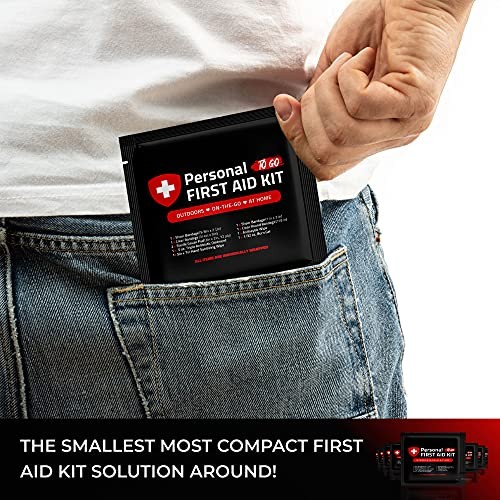Portable Travel Size First Aid Kit – Perfect for Home, Office, Car, Black