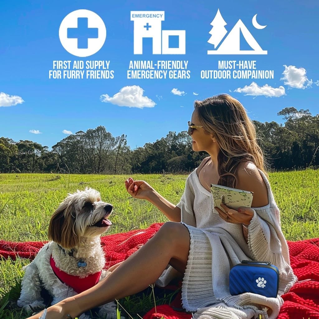 EVERLIT Pet First Aid Kit, 95 Pcs Vet-Approved Emergency Kit for Dogs Cats