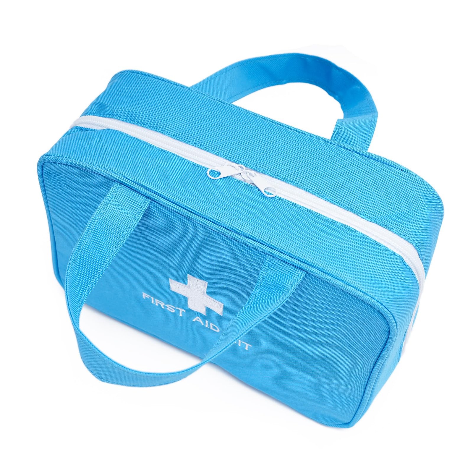 TOPASION Compact Empty First Aid Kit Bag Emergency 9.5″ x 6.7″ x 3.5″, Blue