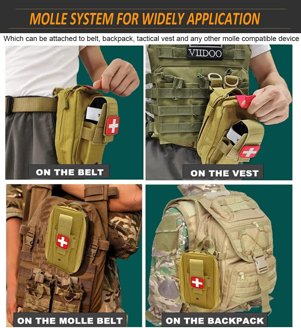 Tactical Molle Medical First Aid Pouch Utility Tool Emergency Medical IFAK Bag