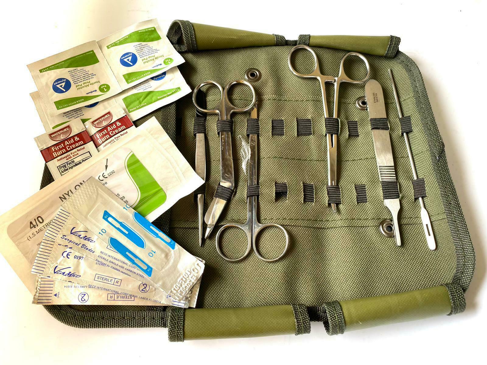 Basic Surgical Suture Kit, First Aid Set, Emergency Kit, Trauma Survival Pack