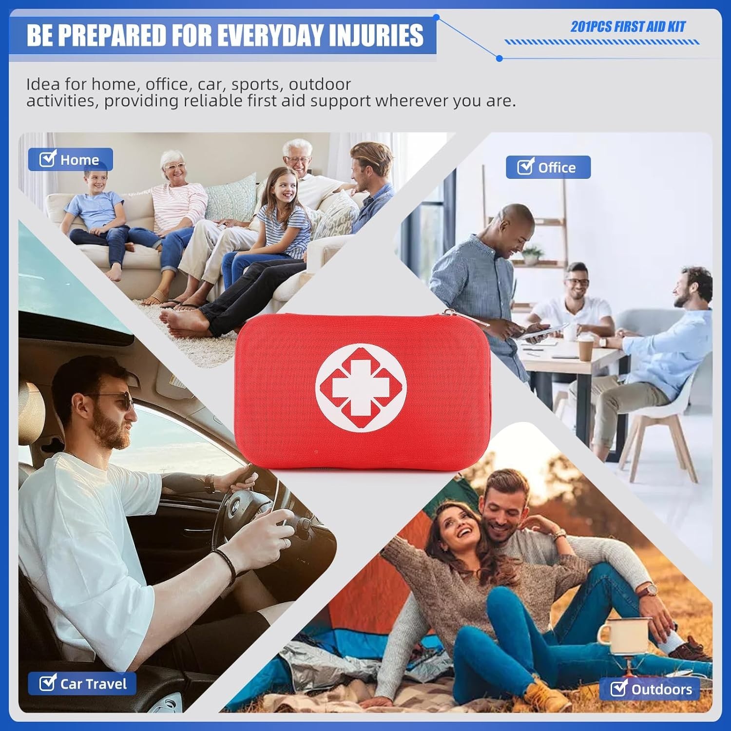315 PCS First Aid Kit,Trauma Kit with Essential Emergency Medical Supplies