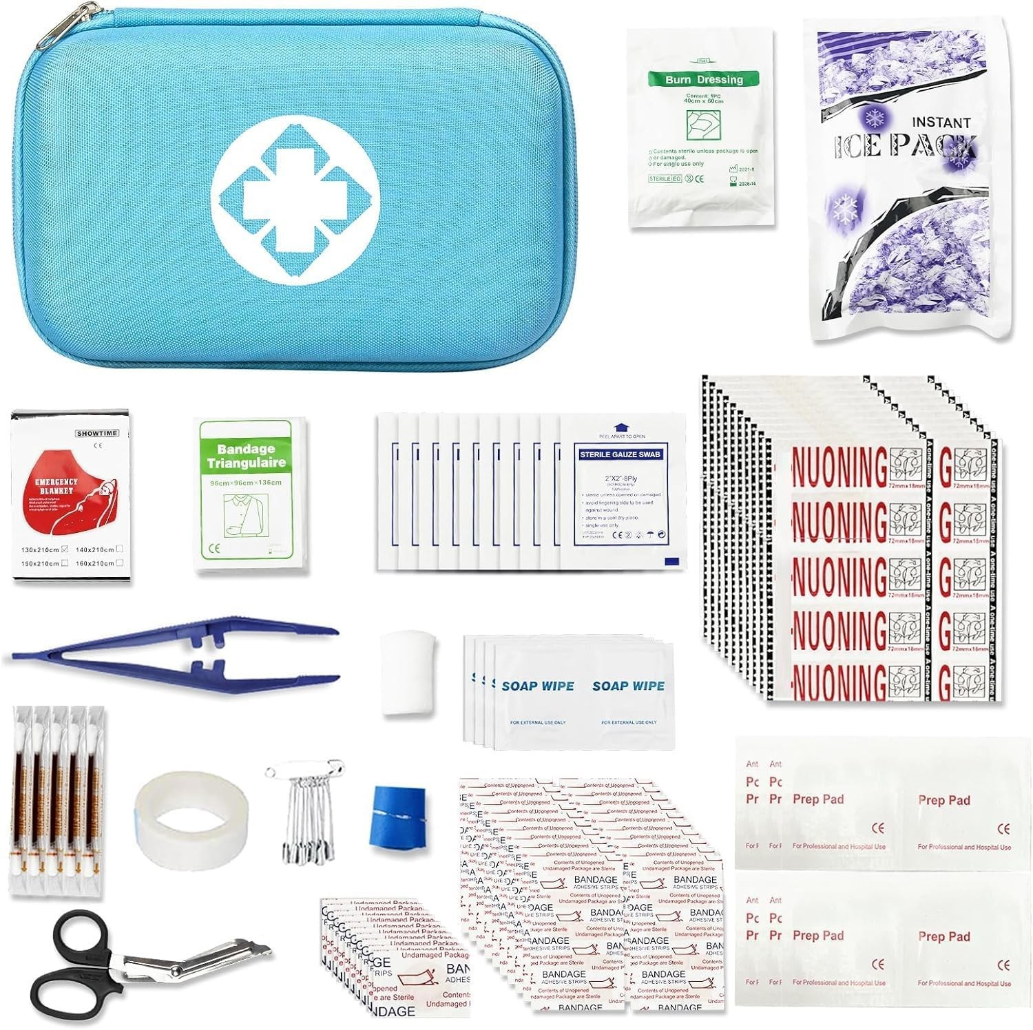 Waterproof 276-Piece First Aid Kit – Portable Emergency Supplies for Adventures