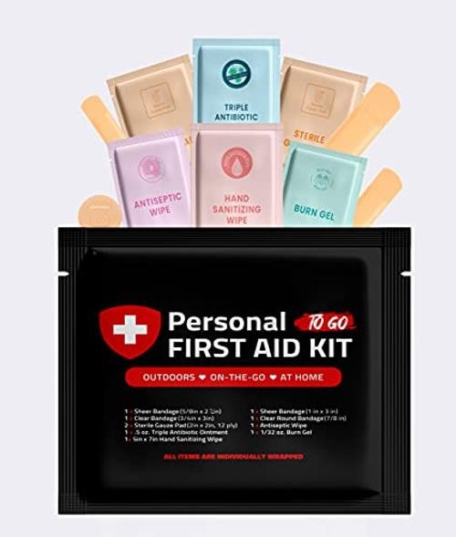 Portable Travel Size First Aid Kit – Perfect for Home, Office, Car, Black