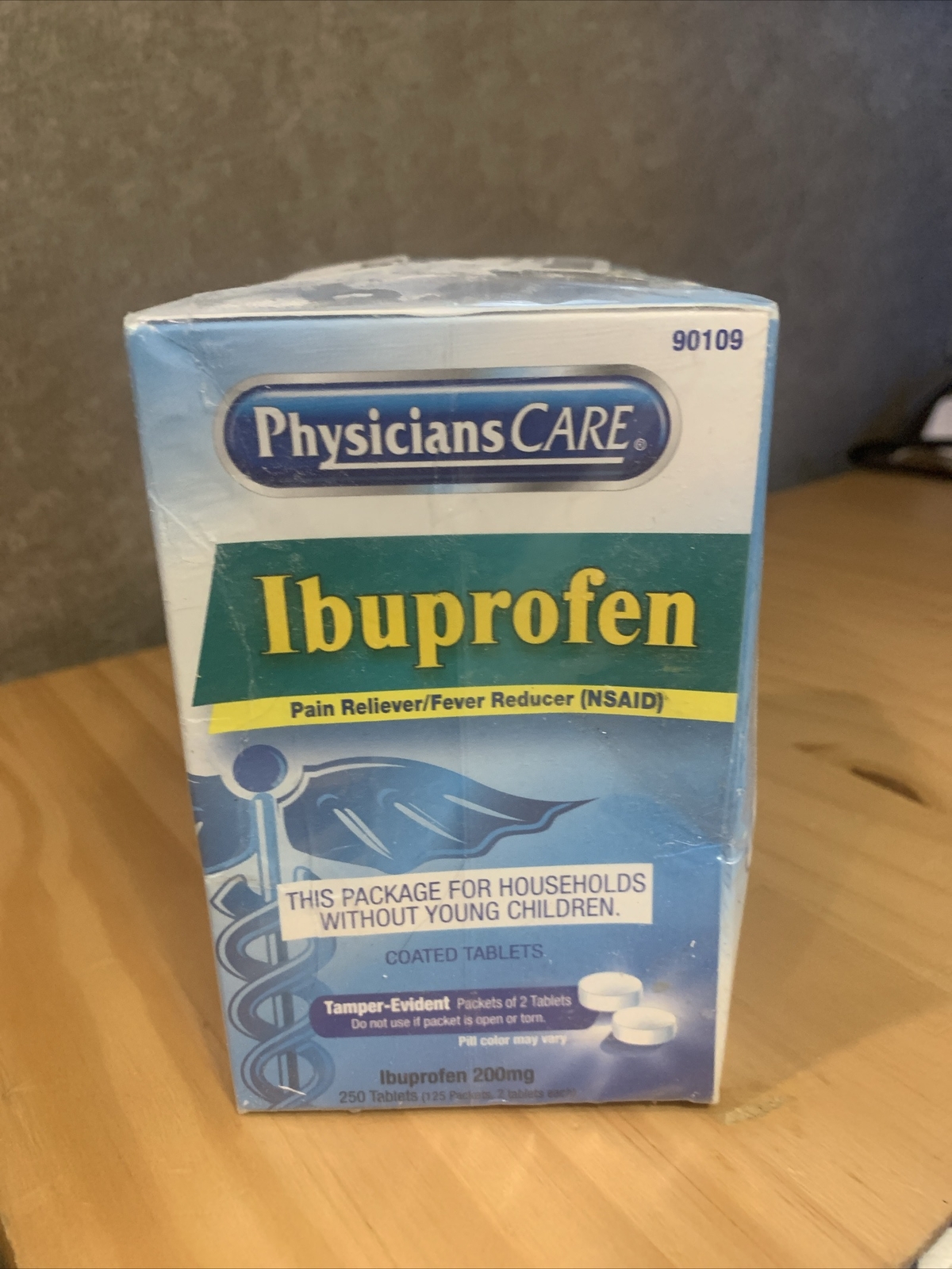 Ibuprofen 2Tabs/Pk250Tabs/Box, EACH, , 2 tablets pr pac