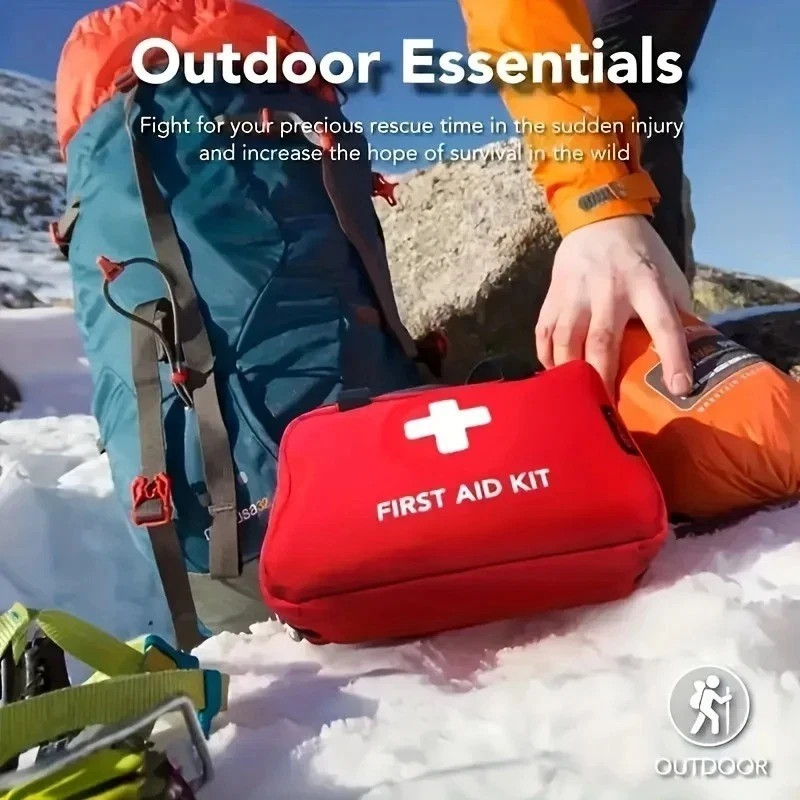 160 Pcs First Aid Car Kit Medical Emergency Trauma Basic Tactical Survival Bag