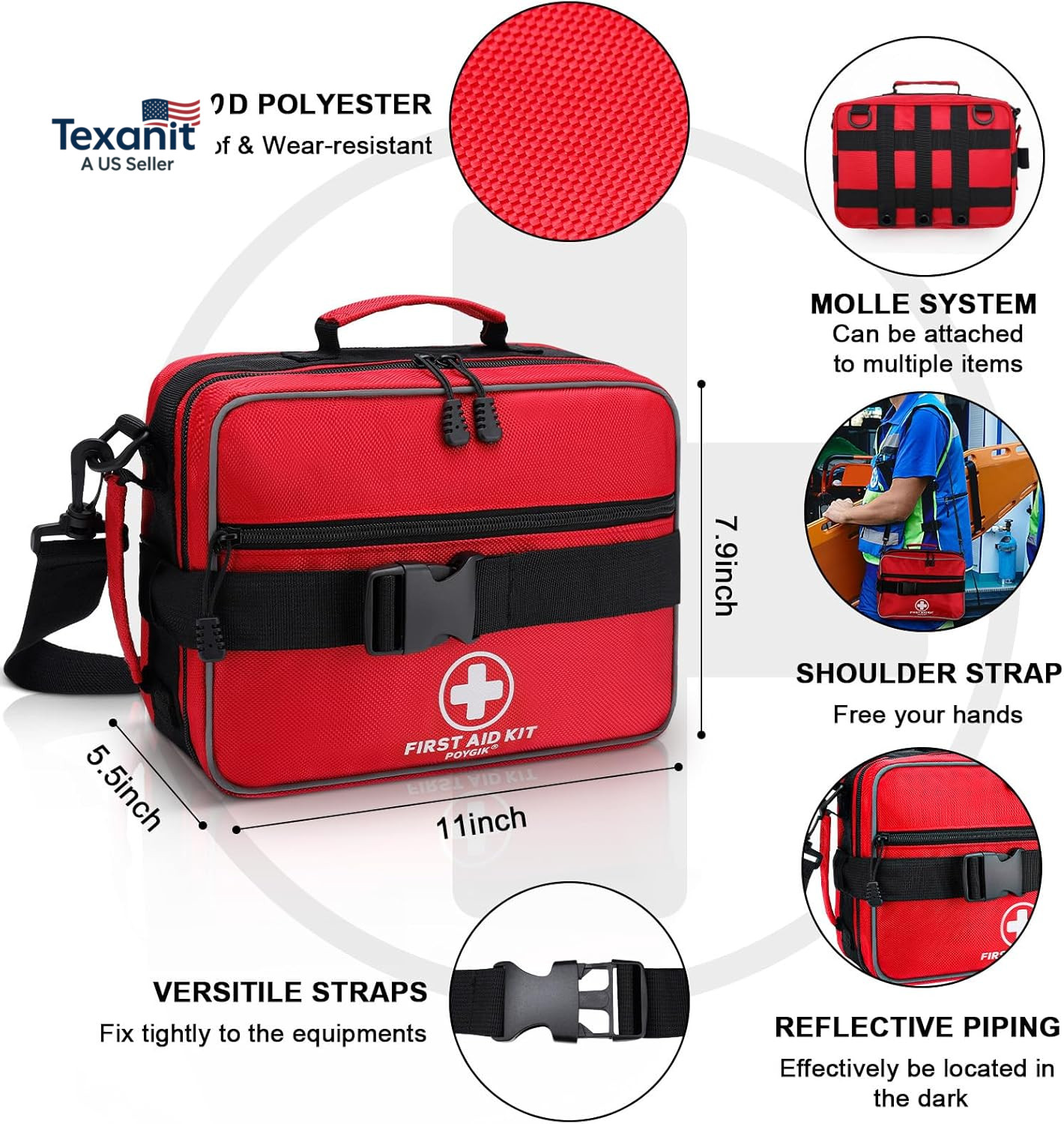 Premium 420 Piece Large First Aid Kit for Home, Car, Travel, Camping, Truck, Hik