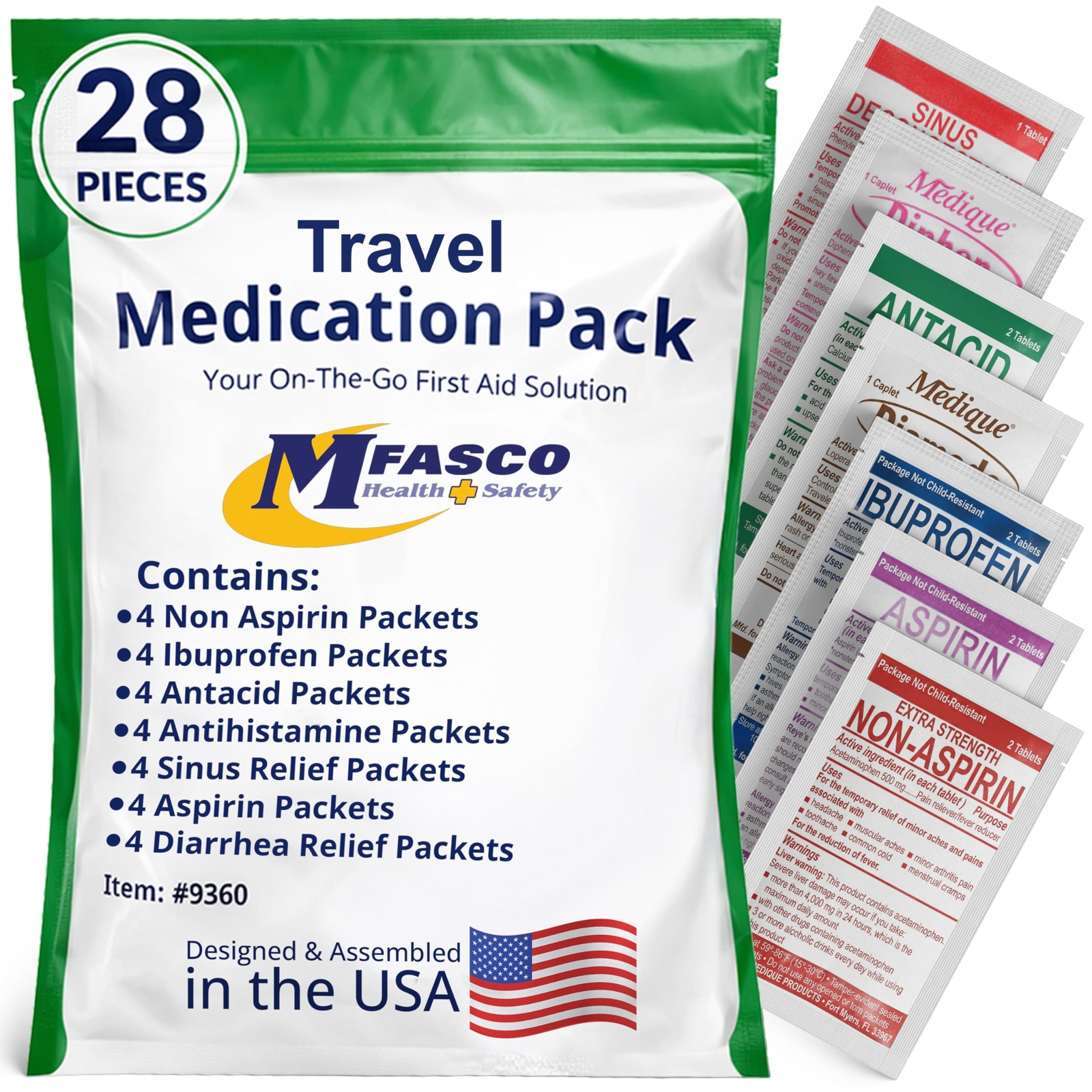 – 7 in 1 – Travel Size Medicine Kit – TSA Approved | 28 First Aid Emergency O…