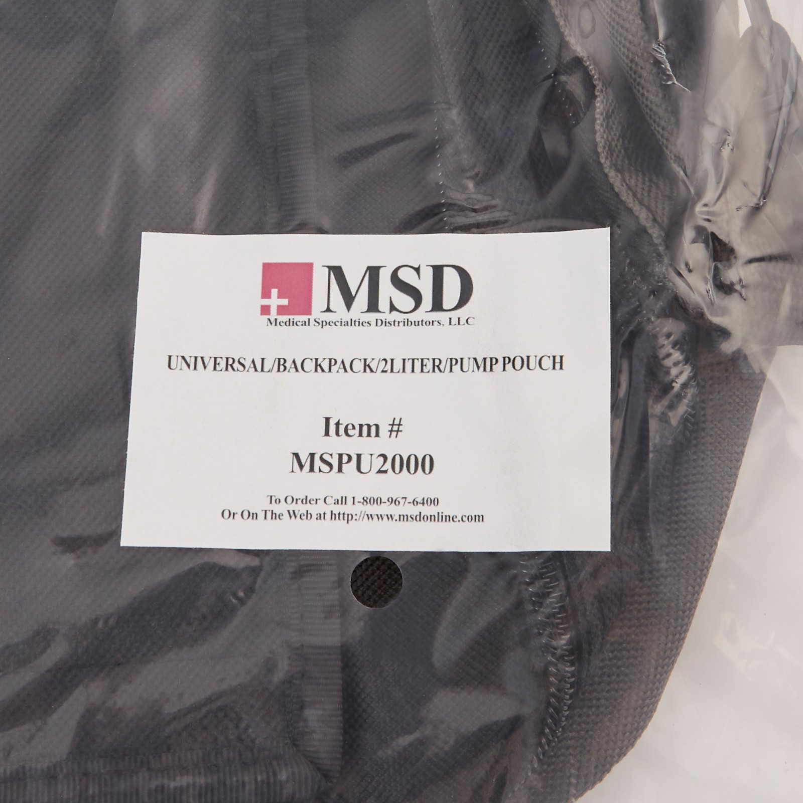 McKesson Infusion Pump Pouch Black Capacity 1000 to 2000 mL MSPU2000