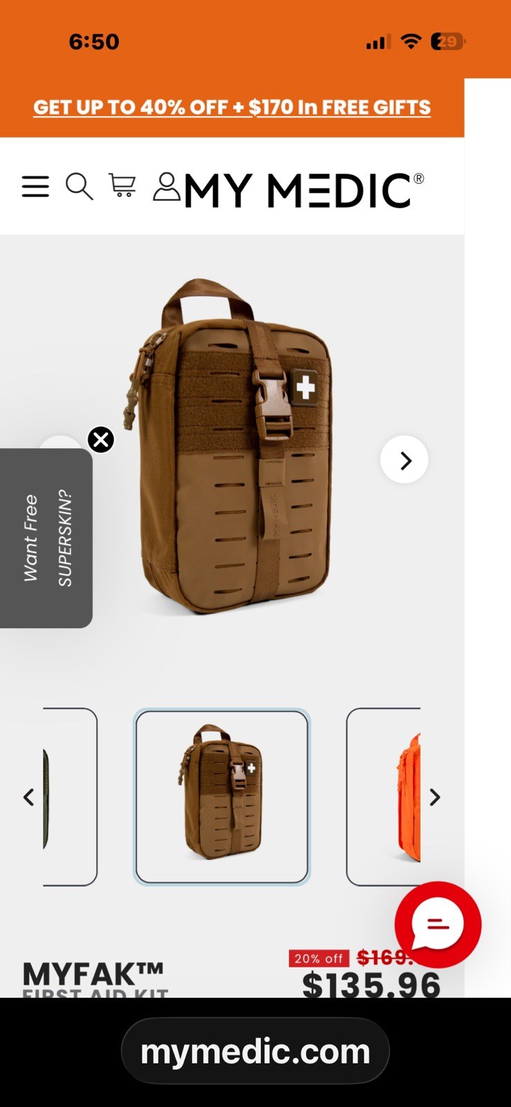 MyMedic MyFAK First Aid Kit Coyote MOLLE EXPANDED Complete EDC
