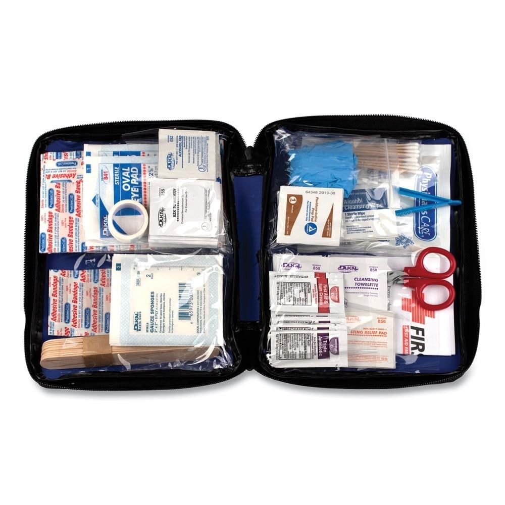 PhysiciansCare 90167 Soft-Sided First Aid Kit for up to 25 People, 195 Blue
