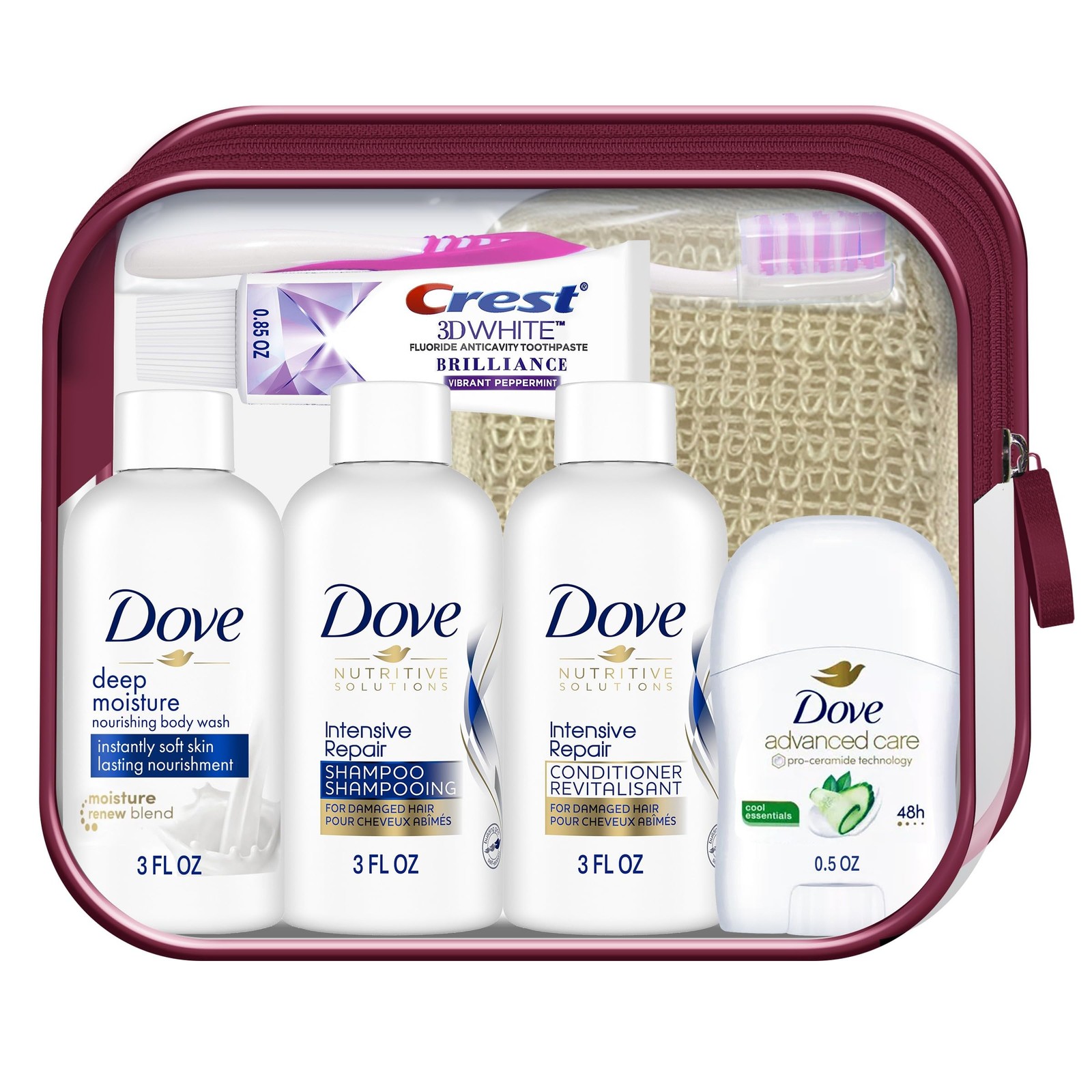 Convenience Kits International Women’s 10pc Kit Travel Size, Multicolor