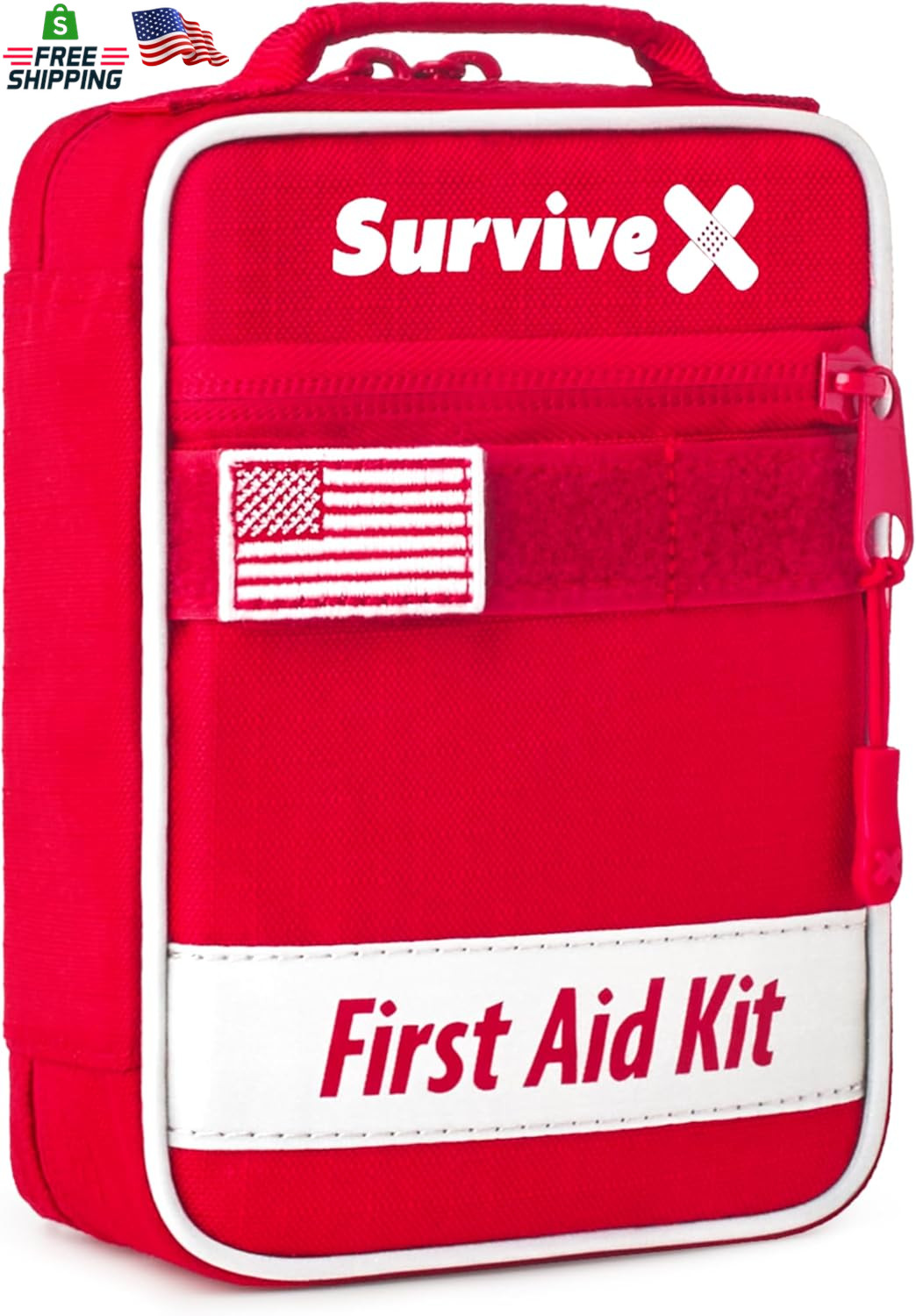 Small First Aid Kit for Car, Travel & Home – Emergency Kit for Hiking, Camping,