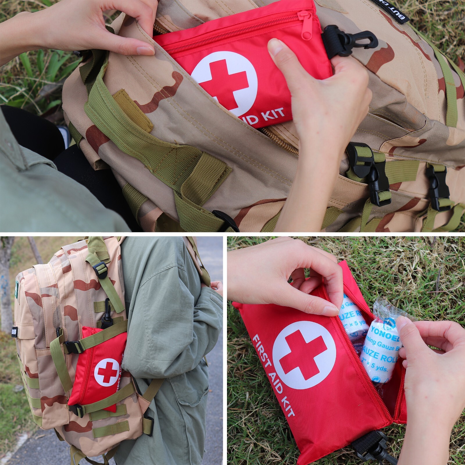 151 Pcs First Aid Kit Medical Emergency Trauma Military Survival Travel Portable