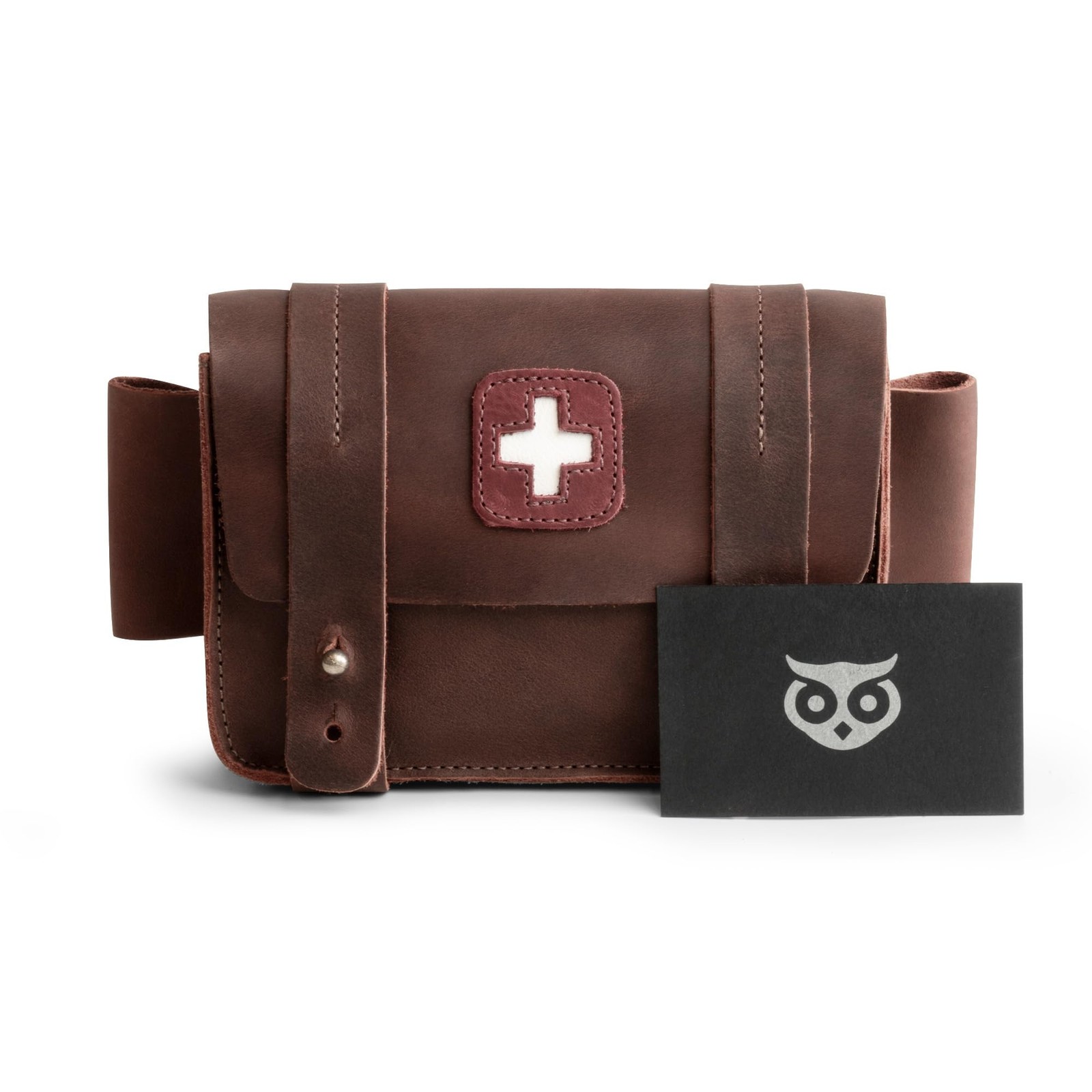 Hide & Drink Full Grain Leather First Aid Bag, Empty Medical Kit Organizer fo…