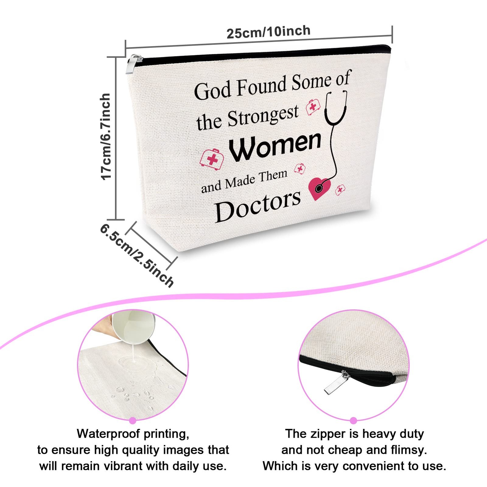 Sfodiary Doctor Gift for Women Makeup Bag Doctor Appreciation Gift Medical Stude
