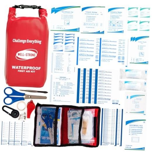 Waterproof Marine First Aid Kit 210Pcs – Emergency Boat Safety Supplies for
