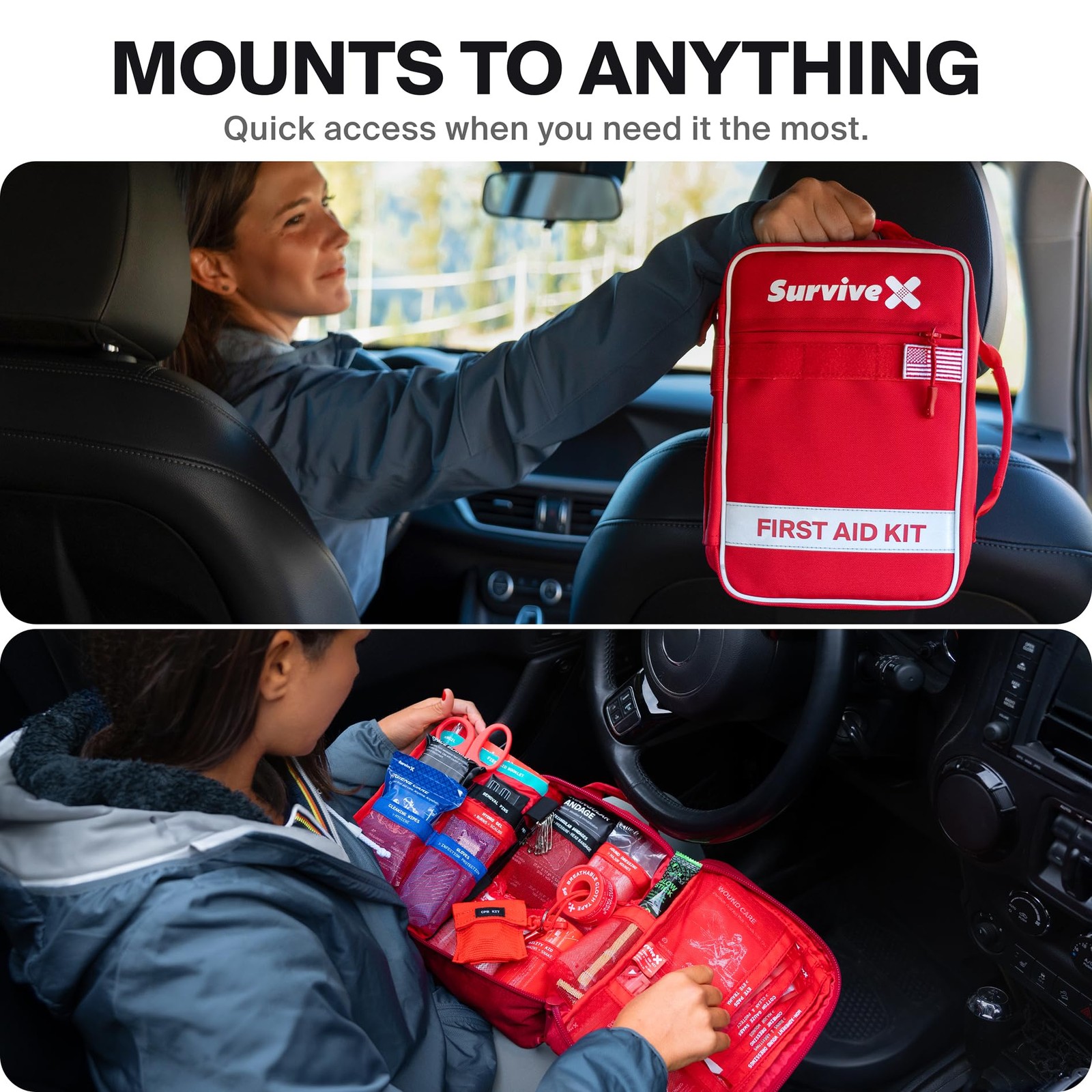 Large First Aid Kit for Car, Travel & Home – Emergency Kit for Hiking, Campin…