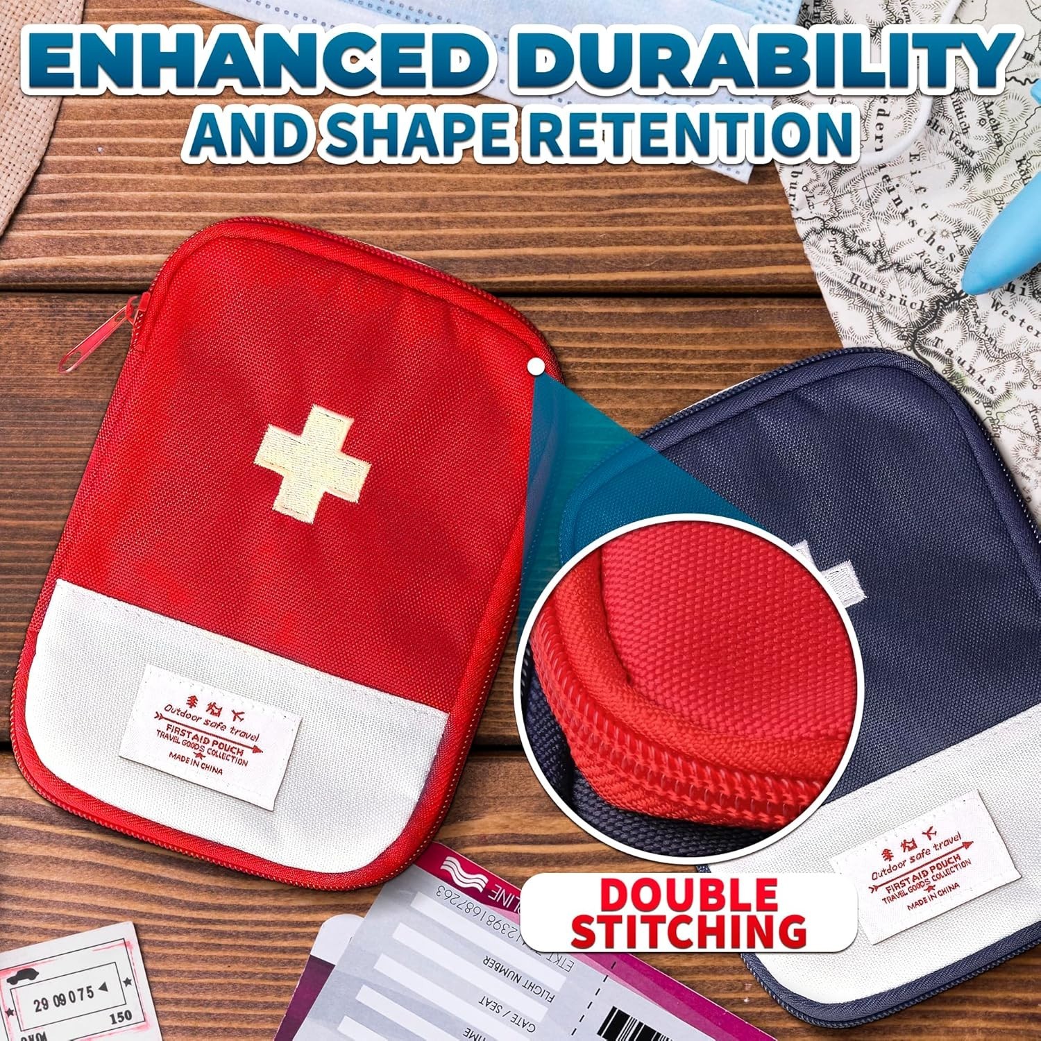 Dual Color Travel Medical Bags – Lightweight & Multi-Compartment Design